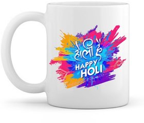 Ceramic holi he printed Gifting Mugs - Pack of 1