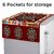 E-Retailer Polyester 2-Layered Fridge Top Cover/Refrigerator Cover With 6 Utility Pockets (Color-Maroon, Size-39x21 Inches)