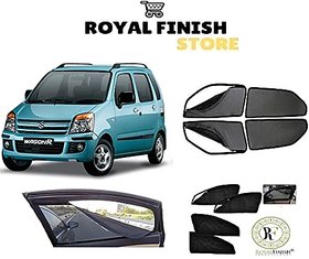 Royal Finish Car Accessories Zipper Magnetic Sunshades for Old Wagonr  - Set of 4 Pcs