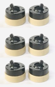 Bakelite Light Switch- ISI Mark  BIS Certified- 1 Way, 16ampere, 250volts with Ceramic Base Set of 6