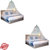 Silver Shine Mosquito Net Combo Ceiling Hanging Easily Wash Pack Of 2