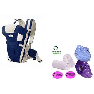 Aurapuro baby carry bag with baby daiper combo set