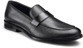 Genuine Leather Black Penny Loafers