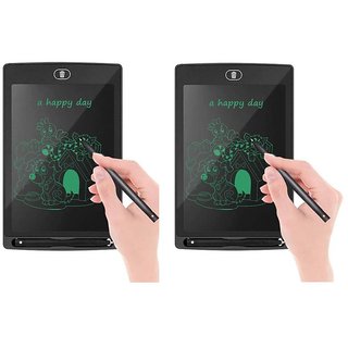 Aurapuro LCD Writing Tablet for Kids, Writing Pad Reusable Portable E-writer Educational Toys, Size-8.5 Inch (combo of 2