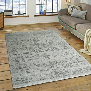                       Hand Made Hand Knotted Woolen Carpets (Sumack)  (182x274 cm, 6ft x 9ft rectangular Grey Wool Carpets High Quality Floor                                              