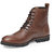 Genuine Leather Brown Lace Up Boots