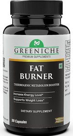 Greeniche Thermogenic Fat Burner with L-Carnitine for Weight Loss- 30 Capsules