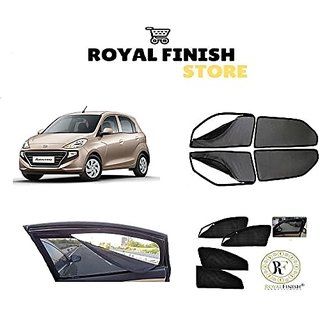 Royal Finish Car Accessories Zipper Magnetic Sunshades for New Santro Set of 4 Pcs