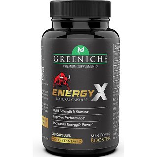 Greeniche Natural Energy X Stamina Strength Capsules for Men - 30 Capsules