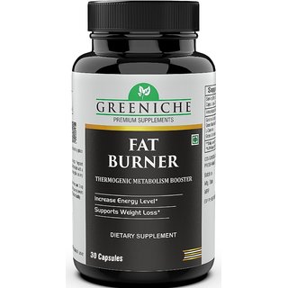                       Greeniche Thermogenic Fat Burner with L-Carnitine for Weight Loss- 30 Capsules                                              