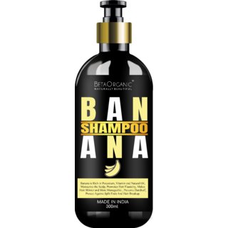                       BetaOrganic Banana Shampoo- For Hairfalll  Dandruff Control shampoo 300 ml                                              