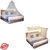 Silver Shine Mosquito Net Combo Hanging Foldable Double Bed Net Easily Wash Pack Of 2