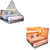 Silver Shine Mosquito Net Combo Hanging Foldable Double Bed Net Easily Wash Pack Of 2