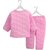 Aurapuro Baby 2 pcs Cotton Baby Boys Girls Fleece Infant (0-6 Month) pink