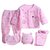 Aurapuro Baby 5 Pcs Dress Pink For New Born