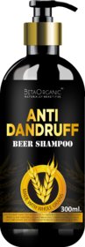 Beta Organic 100 Chemical free beer Shampoo - Best, and Affordable Hairfall Control Shampoo - 300ml
