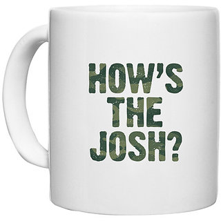                       UDNAG White Ceramic Coffee / Tea Mug 'How's the Josh ?' Perfect for Gifting [330ml]                                              
