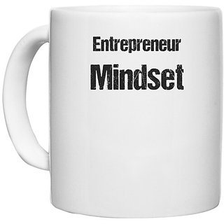                       UDNAG White Ceramic Coffee / Tea Mug 'Entrepreneur | Mindset' Perfect for Gifting [330ml]                                              
