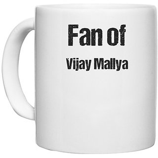                       UDNAG White Ceramic Coffee / Tea Mug 'Vijay Mallya | Fan of Vijay Mallya' Perfect for Gifting [330ml]                                              