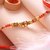 Attractive Golden Beads  Stones Rakhi