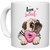 UDNAG White Ceramic Coffee / Tea Mug 'Pug & Doughnut | Love is Sweet' Perfect for Gifting [330ml]