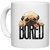 UDNAG White Ceramic Coffee / Tea Mug 'Pug | Pug Bored' Perfect for Gifting [330ml]
