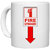 UDNAG White Ceramic Coffee / Tea Mug 'Fire Extinguisher' Perfect for Gifting [330ml]