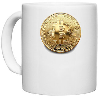                       UDNAG White Ceramic Coffee / Tea Mug 'Cryptocurrency | Bitcoin' Perfect for Gifting [330ml]                                              