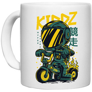                       UDNAG White Ceramic Coffee / Tea Mug 'Toy | Kidzz toy' Perfect for Gifting [330ml]                                              