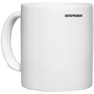                      UDNAG White Ceramic Coffee / Tea Mug 'Entrepreneur | Pocket entrepreneur' Perfect for Gifting [330ml]                                              