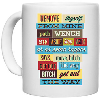                       UDNAG White Ceramic Coffee / Tea Mug 'meme' Perfect for Gifting [330ml]                                              