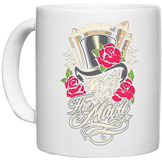                       UDNAG White Ceramic Coffee / Tea Mug 'Magic Hat | The Magic Hat' Perfect for Gifting [330ml]                                              