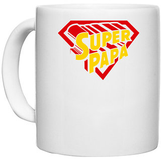                       UDNAG White Ceramic Coffee / Tea Mug 'Daddy' Perfect for Gifting [330ml]                                              