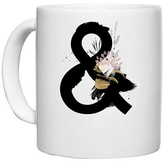                       UDNAG White Ceramic Coffee / Tea Mug 'Illustration | & illustration' Perfect for Gifting [330ml]                                              