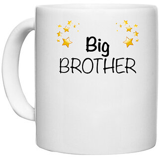                       UDNAG White Ceramic Coffee / Tea Mug 'Rakshabandhan brother | Big Brother' Perfect for Gifting [330ml]                                              