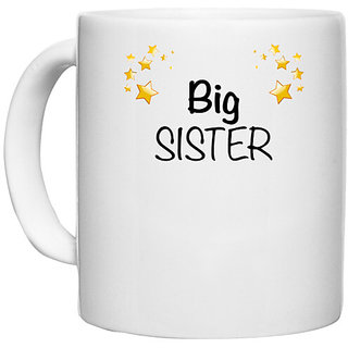                       UDNAG White Ceramic Coffee / Tea Mug 'Rakshabandhan Sister | Big Sister' Perfect for Gifting [330ml]                                              