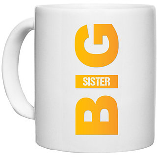                       UDNAG White Ceramic Coffee / Tea Mug 'Rakshabandhan | Big Sister' Perfect for Gifting [330ml]                                              