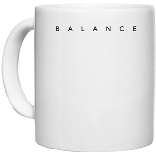                       UDNAG White Ceramic Coffee / Tea Mug 'Balance' Perfect for Gifting [330ml]                                              