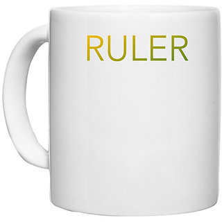                       UDNAG White Ceramic Coffee / Tea Mug 'Ruller' Perfect for Gifting [330ml]                                              