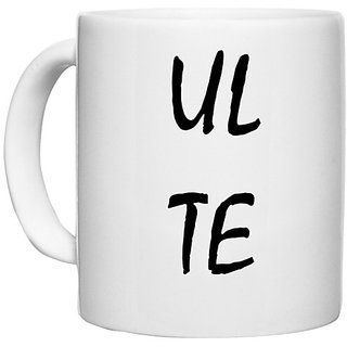                       UDNAG White Ceramic Coffee / Tea Mug 'Couple | UL TE' Perfect for Gifting [330ml]                                              