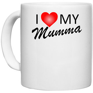                      UDNAG White Ceramic Coffee / Tea Mug 'Father Mother | I love my Mumma' Perfect for Gifting [330ml]                                              