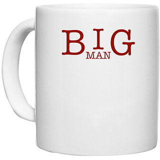                       UDNAG White Ceramic Coffee / Tea Mug 'Father Son | Big Man' Perfect for Gifting [330ml]                                              