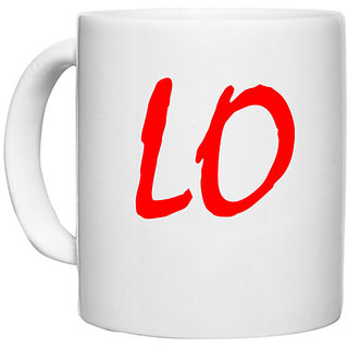                       UDNAG White Ceramic Coffee / Tea Mug 'Couple | Lo' Perfect for Gifting [330ml]                                              
