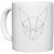 UDNAG White Ceramic Coffee / Tea Mug 'Geometry | Fox Head Geometry' Perfect for Gifting [330ml]