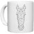 UDNAG White Ceramic Coffee / Tea Mug 'Geometry | Horse head geometry' Perfect for Gifting [330ml]