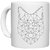 UDNAG White Ceramic Coffee / Tea Mug 'Geometry | Wolf head' Perfect for Gifting [330ml]