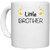 UDNAG White Ceramic Coffee / Tea Mug 'Rakshabandhan | Little Brother' Perfect for Gifting [330ml]