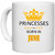 UDNAG White Ceramic Coffee / Tea Mug 'Birthday | Princesses are born in june' Perfect for Gifting [330ml]