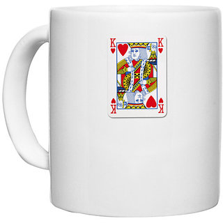                      UDNAG White Ceramic Coffee / Tea Mug 'Love Couple | King' Perfect for Gifting [330ml]                                              