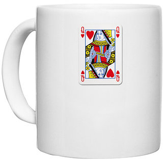                       UDNAG White Ceramic Coffee / Tea Mug 'Love Couple | Queen' Perfect for Gifting [330ml]                                              
